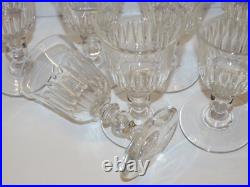 -7 SUPERBES VERRES A PIEDS CRISTAL XIXe LOUIS PHILIPPE BACCARAT SAINT LOUIS D