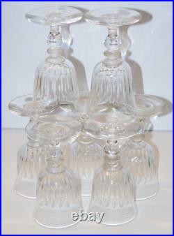 -7 SUPERBES VERRES A PIEDS CRISTAL XIXe LOUIS PHILIPPE BACCARAT SAINT LOUIS D
