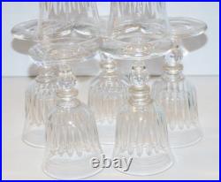 -7 SUPERBES VERRES A PIEDS CRISTAL XIXe LOUIS PHILIPPE BACCARAT SAINT LOUIS D