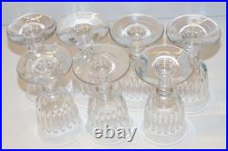 -7 SUPERBES VERRES A PIEDS CRISTAL XIXe LOUIS PHILIPPE BACCARAT SAINT LOUIS D