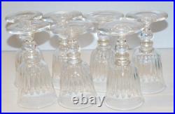 -7 SUPERBES VERRES A PIEDS CRISTAL XIXe LOUIS PHILIPPE BACCARAT SAINT LOUIS D