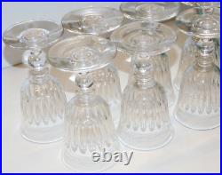 -7 SUPERBES VERRES A PIEDS CRISTAL XIXe LOUIS PHILIPPE BACCARAT SAINT LOUIS D