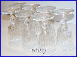 -7 SUPERBES VERRES A PIEDS CRISTAL XIXe LOUIS PHILIPPE BACCARAT SAINT LOUIS D