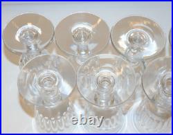 -7 SUPERBES VERRES A PIEDS CRISTAL XIXe LOUIS PHILIPPE BACCARAT SAINT LOUIS D