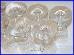 -7 SUPERBES VERRES A PIEDS CRISTAL XIXe LOUIS PHILIPPE BACCARAT SAINT LOUIS D