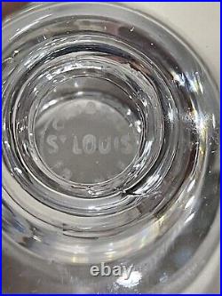 7 Verre Cristal Saint Louis Modele Jersey Vin Carton Origine Paquebot France