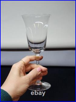 7 Verres A Pied En Cristal Fin A Vin Ou Eau Baccarat / Saint Louis