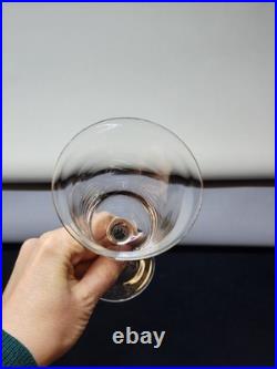 7 Verres A Pied En Cristal Fin A Vin Ou Eau Baccarat / Saint Louis