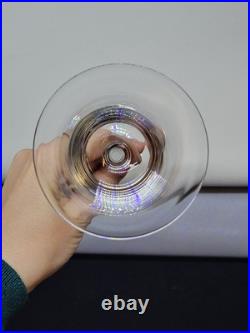 7 Verres A Pied En Cristal Fin A Vin Ou Eau Baccarat / Saint Louis