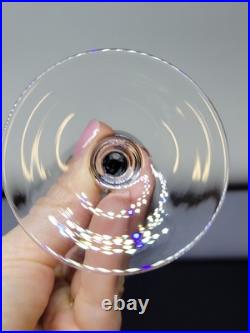 7 Verres A Pied En Cristal Fin A Vin Ou Eau Baccarat / Saint Louis