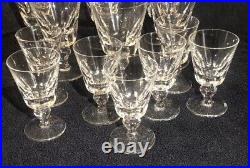 7 Verres À Vin Cristal Saint Louis Modèle Jersey Signé