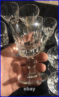 7 Verres À Vin Cristal Saint Louis Modèle Jersey Signé