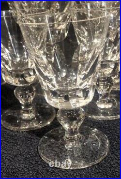 7 Verres À Vin Cristal Saint Louis Modèle Jersey Signé