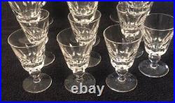 7 Verres À Vin Cristal Saint Louis Modèle Jersey Signé