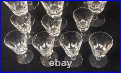 7 Verres À Vin Cristal Saint Louis Modèle Jersey Signé