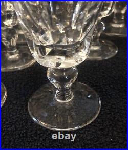 7 Verres À Vin Cristal Saint Louis Modèle Jersey Signé