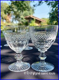 7 Verres Cristal Saint Louis Trianon 10,8cm 7 Verres Cristal Saint Louis Trianon 10,8cm