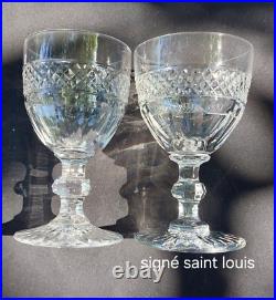 7 Verres Cristal Saint Louis Trianon 10,8cm 7 Verres Cristal Saint Louis Trianon 10,8cm