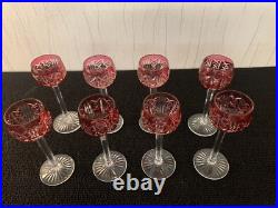 7 verres overlay rouge liqueur cristal Saint Louis (prix pour 1 verre) 7 verres overlay rouge liqueur cristal Saint Louis (prix pour 1 verre)