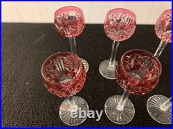 7 verres overlay rouge liqueur cristal Saint Louis (prix pour 1 verre) 7 verres overlay rouge liqueur cristal Saint Louis (prix pour 1 verre)