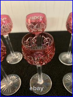 7 verres overlay rouge liqueur cristal Saint Louis (prix pour 1 verre) 7 verres overlay rouge liqueur cristal Saint Louis (prix pour 1 verre)