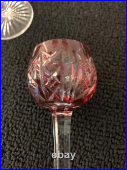 7 verres overlay rouge liqueur cristal Saint Louis (prix pour 1 verre) 7 verres overlay rouge liqueur cristal Saint Louis (prix pour 1 verre)
