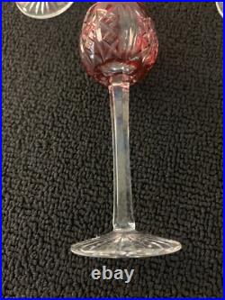 7 verres overlay rouge liqueur cristal Saint Louis (prix pour 1 verre) 7 verres overlay rouge liqueur cristal Saint Louis (prix pour 1 verre)