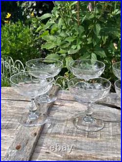 8 Coupes à champagne Baccarat, Saint louis, autres Cristal