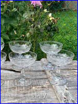 8 Coupes à champagne Baccarat, Saint louis, autres Cristal