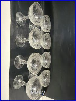 8 Coupes à champagne en cristal saint louis- Art nouveau