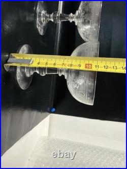 8 Coupes à champagne en cristal saint louis- Art nouveau