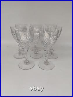 8 Grands Verres En Cristal De Saint Louis, Modèle Moselle, Années 30