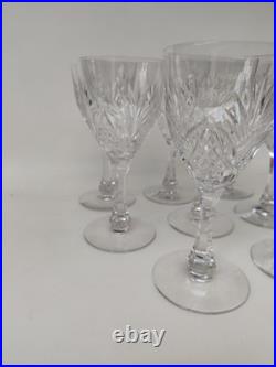 8 Grands Verres En Cristal De Saint Louis, Modèle Moselle, Années 30