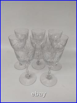 8 Grands Verres En Cristal De Saint Louis, Modèle Moselle, Années 30