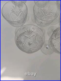 8 Grands Verres En Cristal De Saint Louis, Modèle Moselle, Années 30