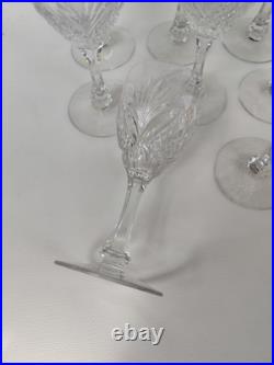 8 Grands Verres En Cristal De Saint Louis, Modèle Moselle, Années 30