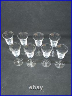 8 Verres A Pied En Cristal Fin A Porto ou liqueur Baccarat / Saint Louis