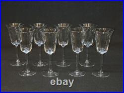 8 Verres A Pied En Cristal Fin A Porto ou liqueur Baccarat / Saint Louis