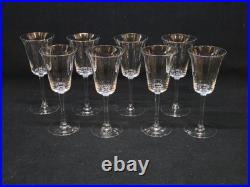 8 Verres A Pied En Cristal Fin A Porto ou liqueur Baccarat / Saint Louis
