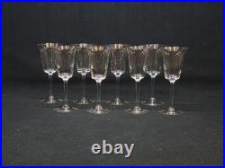 8 Verres A Pied En Cristal Fin A Porto ou liqueur Baccarat / Saint Louis