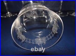 8 Verres A Vin Ou A Eau Anciens Cristal Souffle Baccarat St Louis Decor De Roses