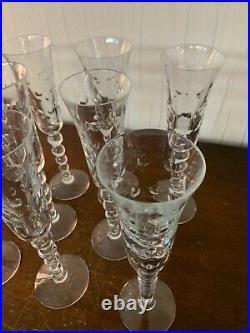 8 flûtes à champagne modèle Bubble en cristal de Saint Louis (prix à la pièce)