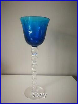 8 verres Cristal bubble Romer Bleu Saint Louis