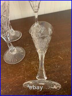 8 verres à eau modèle taillé épi en cristal de Saint Louis (prix à la pièce)