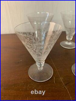 8 verres à vin à volutes modèle Lisieux en cristal Saint Louis (prix à la pièce)