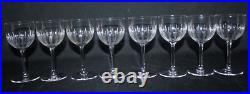 8 verres à vin en cristal de Saint Louis modèle Fougère parfait état H 13 cm