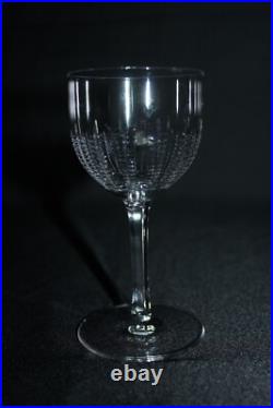 8 verres à vin en cristal de Saint Louis modèle Fougère parfait état H 13 cm