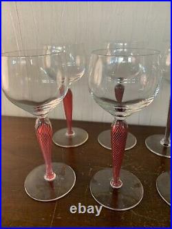 8 verres à vin rouge modèle Mozarten cristal Saint Louis (prix à la pièce)