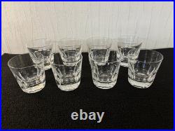 8 verres à whisky modèle côte plate en cristal de Saint Louis (prix à la pièce)