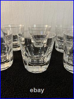 8 verres à whisky modèle côte plate en cristal de Saint Louis (prix à la pièce)